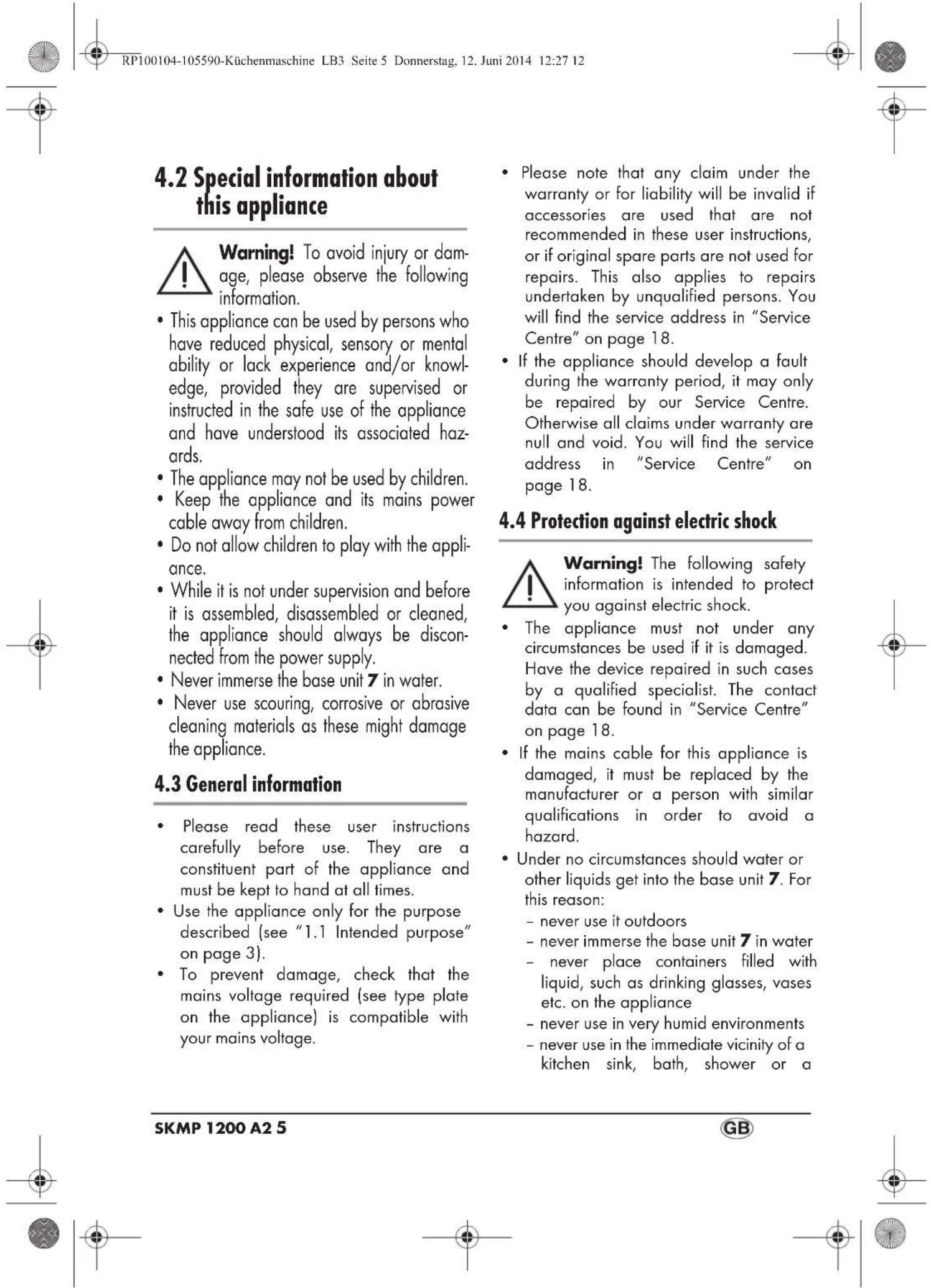 SILVERCREST SKMP 1200 A2 - PROFESSIONAL FOOD PROCESSOR SKMP 1200 A2 - 1