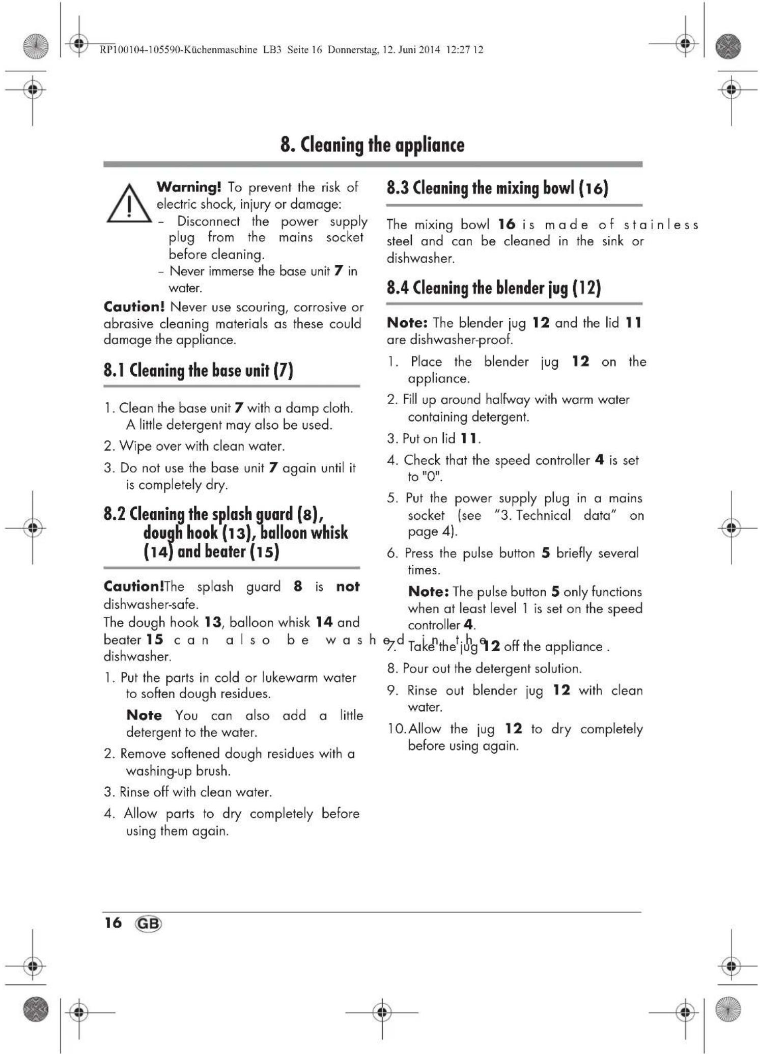 SILVERCREST SKMP 1200 A2 - PROFESSIONAL FOOD PROCESSOR SKMP 1200 A2 - 11
