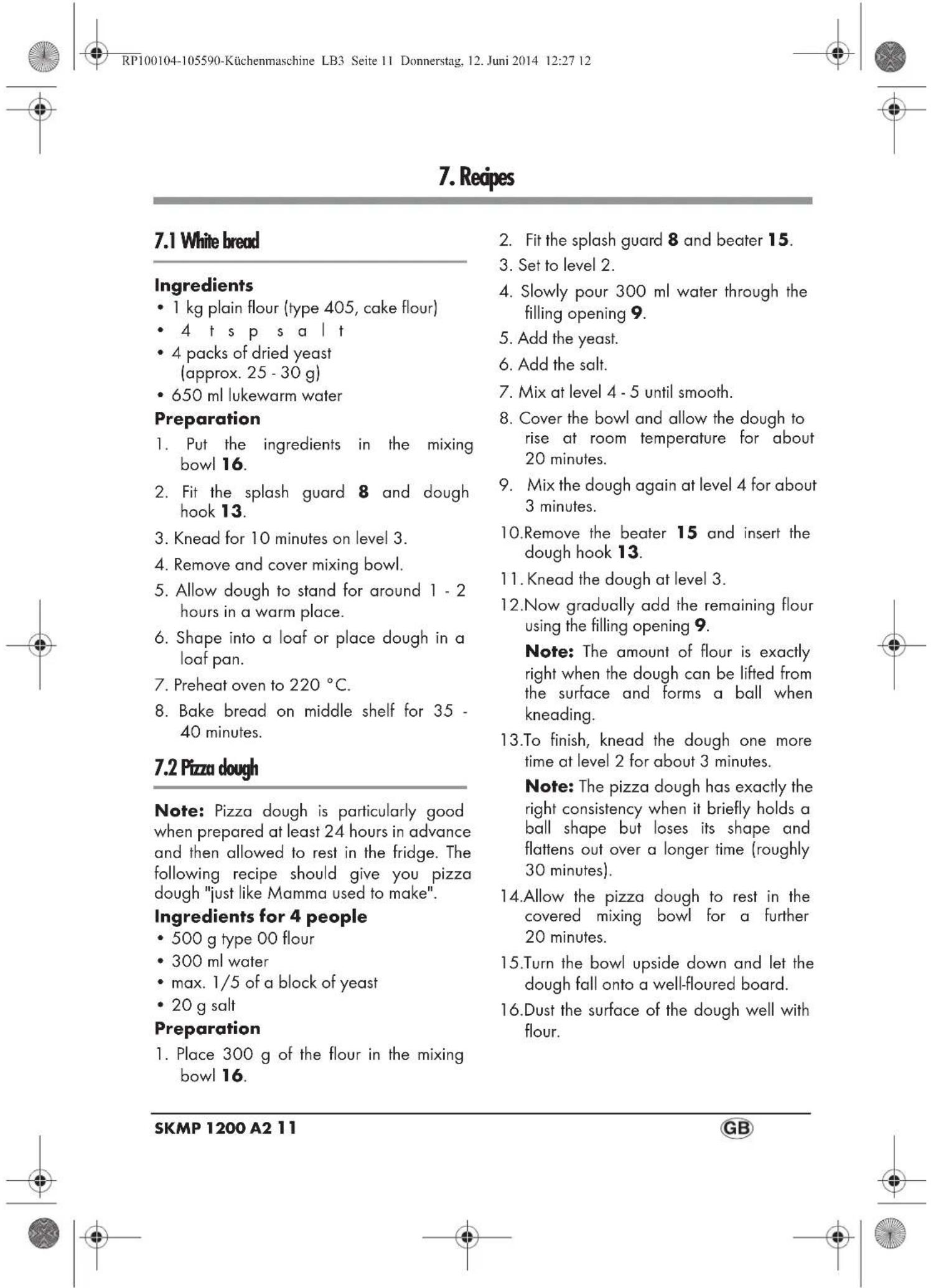 SILVERCREST SKMP 1200 A2 - PROFESSIONAL FOOD PROCESSOR SKMP 1200 A2 - 6