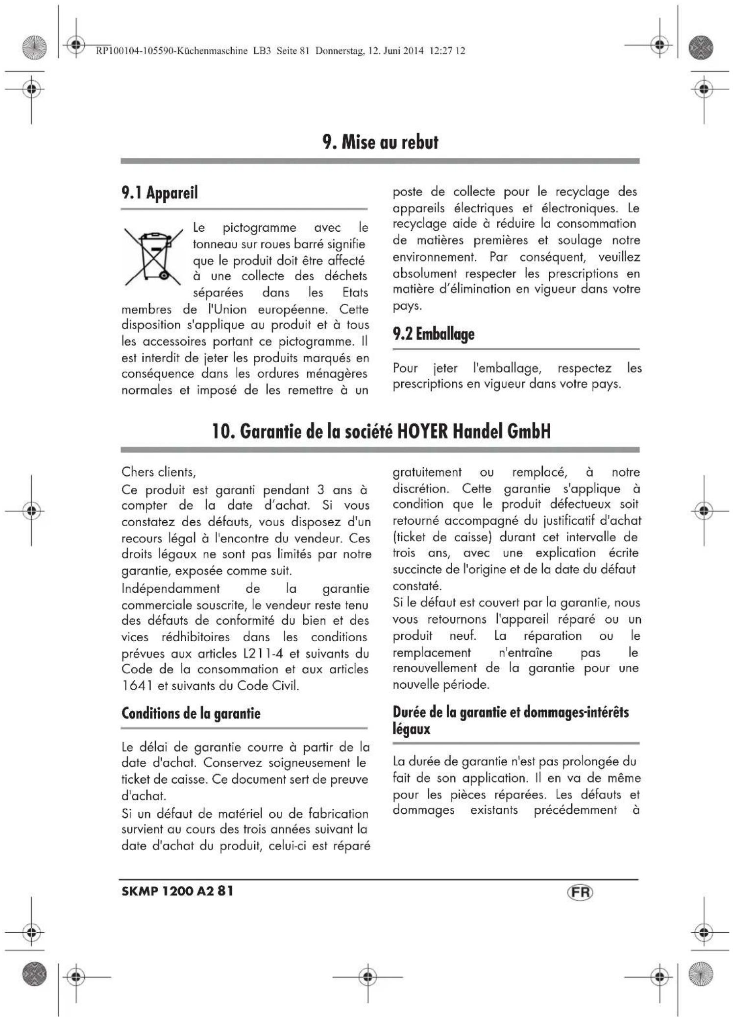 SILVERCREST SKMP 1200 A2 - Preparation : - 6