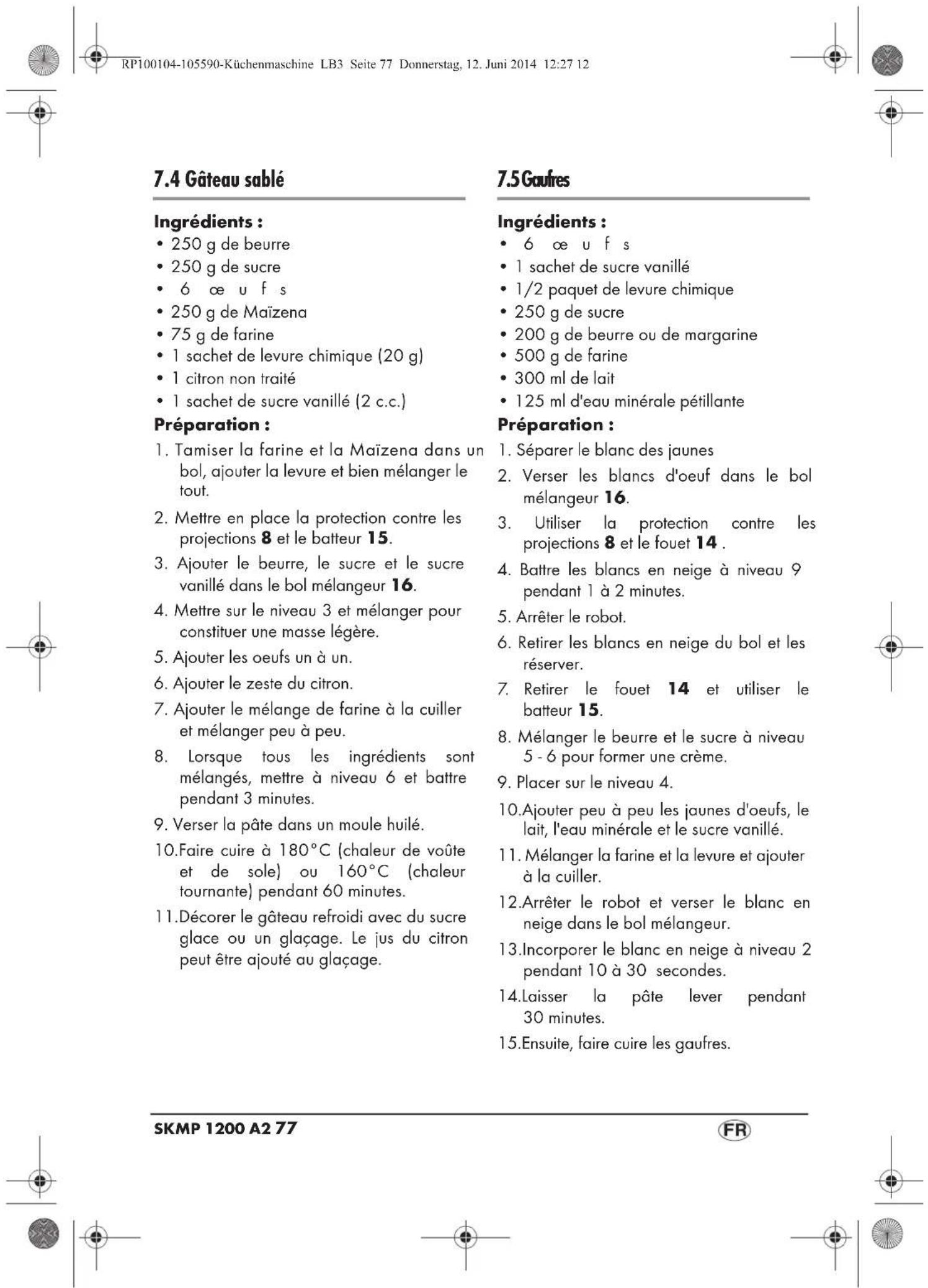 SILVERCREST SKMP 1200 A2 - Preparation : - 3