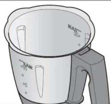 SILVERCREST Monsieur Cuisine Plus SKMK 1200 A1 - Repères dans le bol mixeur - 1
