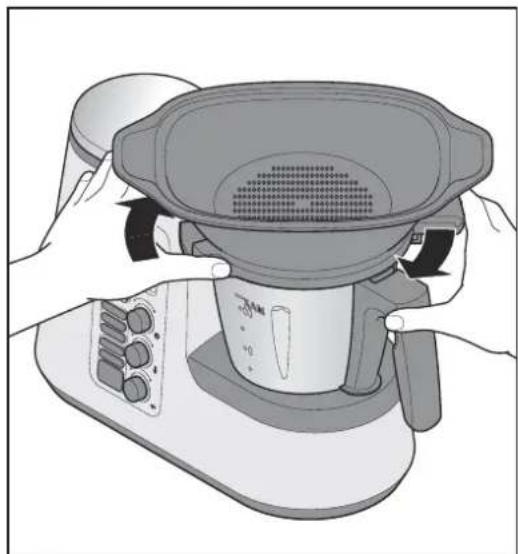 SILVERCREST Monsieur Cuisine Plus SKMK 1200 A1 - Préparation des paniers de cuisson à la vapeur - 2