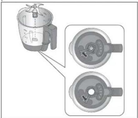 SILVERCREST SKMH 1100 A1 - Placer et retirer le couteau hachoir - 2