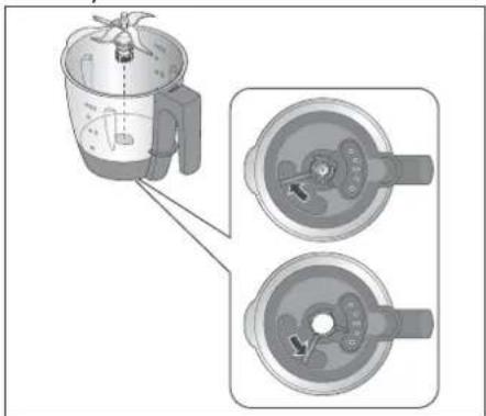 SILVERCREST SKMH 1100 A1 - Inserting and removing the blade assembly - 2