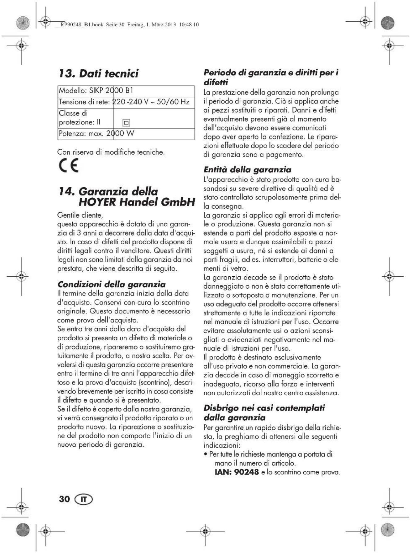 SILVERCREST SIKP 2000 B1 - PERICOLO di lesioni da usfione! - 2