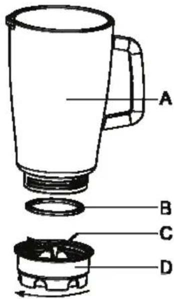 SILVERCREST SSM 550 D1 - Disassembling the blender jug - 1