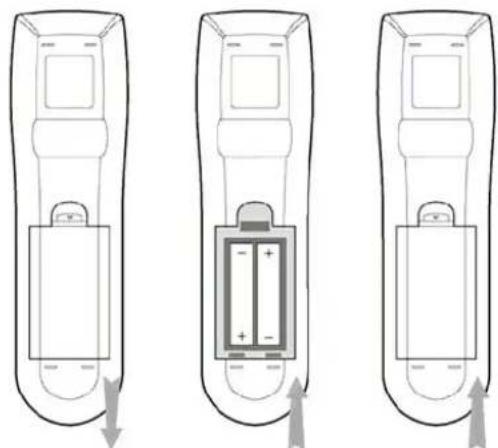 SILVERCREST MR 6100x - De batterijen in de afstandsbediening plaatsen - 2