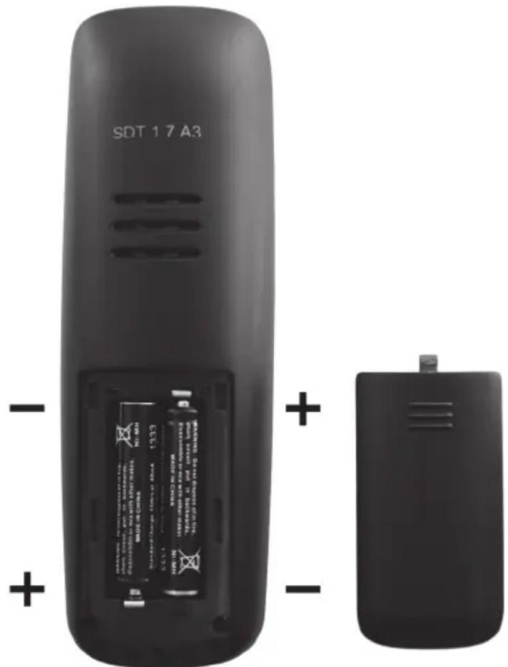 SILVERCREST SDT 1.7 A3 - Insertion des piles dans le combiné - 1