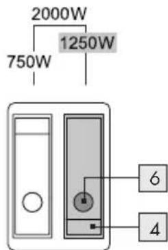 2000W 750W 1250W 6 4