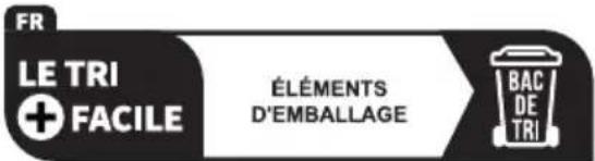 FR LE TRI + FACILE ÉLÉMENTS D'EMBALLAGE BAC DE TRI