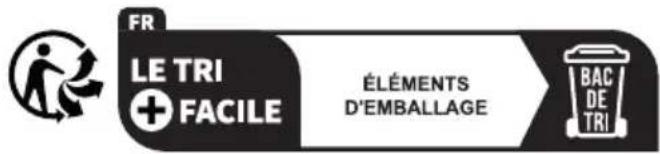 FR LE TRI + FACILE ÉLÉMENTS D'EMBALLAGE BAC DE TRI