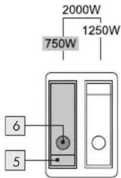 2000W 750W 1250W 6 5