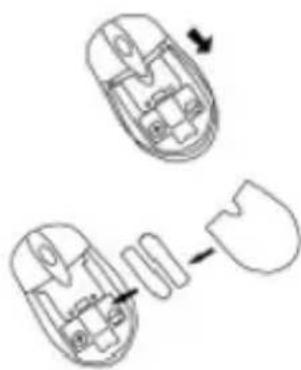 SILVERCREST RF1002 - Step 1: Install batteries into the mouse - 1
