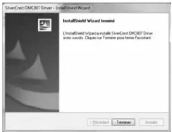 SILVERCREST OMC807 - Installation du logiciel - 3