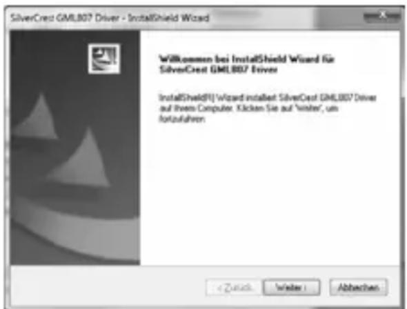 SILVERCREST GML807 - Software installieren - 1