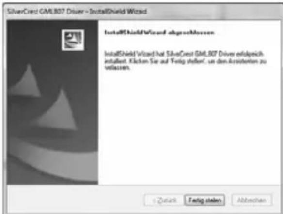 SILVERCREST GML807 - Software installieren - 3