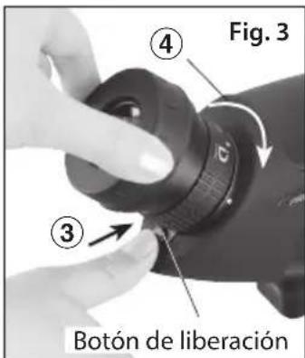 NIKON PROSTAFF 5 82A - Colocacion del ocular SEP-25, SEP-38W o SEP-20-60 - 3