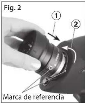 NIKON PROSTAFF 5 60A - Colocacion del ocular SEP-25, SEP-38W o SEP-20-60 - 2