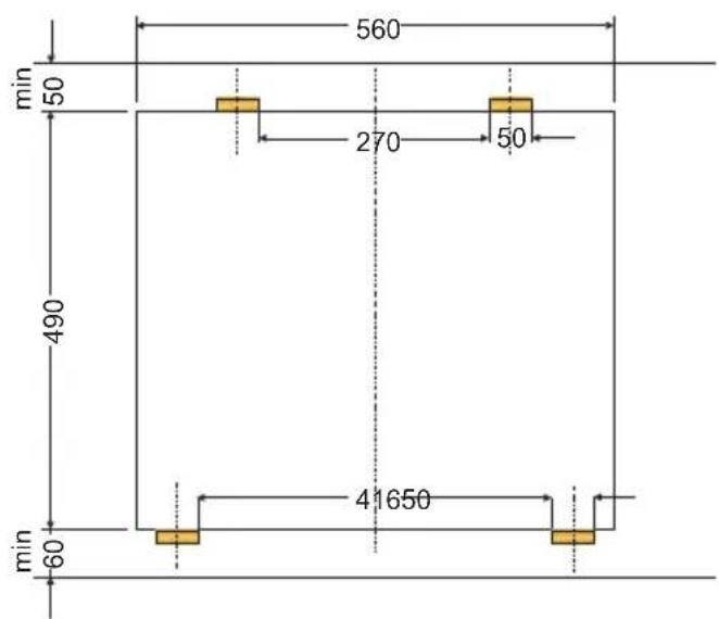AMICA EHC 12557 W - Installing the hob in worktop opening\* - 4
