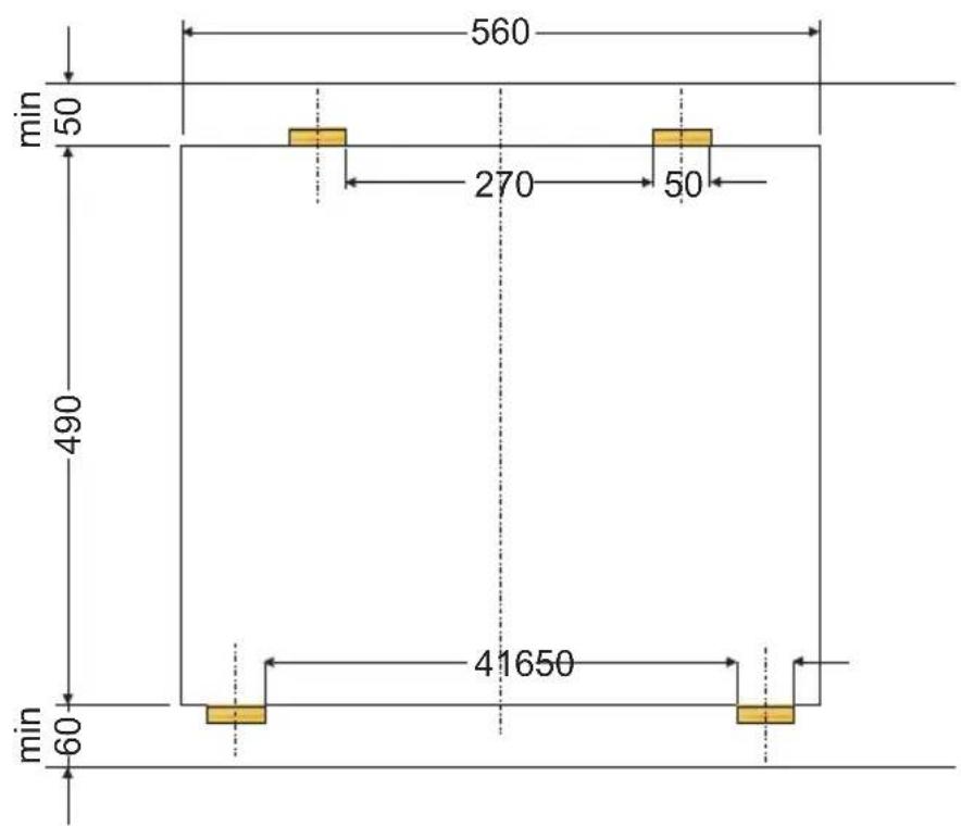 AMICA EHC 12560 W - Installing the hob in worktop opening - 2