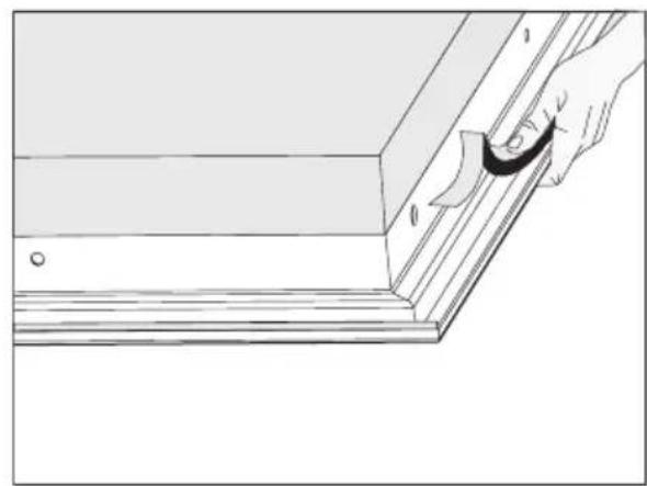 AMICA EHC 12560 W - The gasket must be applied on the appliance as follows: - 2