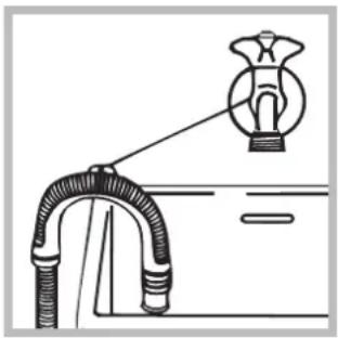 INDESIT XWE 91483X W EU - Conexión del tubo de desagüe - 2