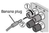 YAMAHA TSR6750 - Using a banana plug - 1