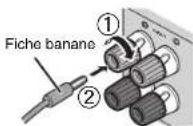 YAMAHA TSR6750 - Utilisation d'une fiche banane - 1
