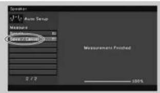 YAMAHA TSR6750 - To start the measurement, use the cursor keys to select "Measure" and press ENTER. - 3