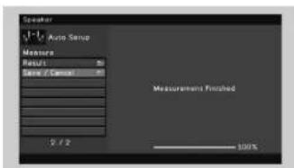 YAMAHA TSR6750 - To start the measurement, use the cursor keys to select "Measure" and press ENTER. - 1