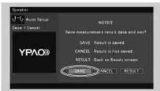 YAMAHA TSR6750 - Verwenden Sie die Cursortasten zur Auswahl von „SAVE“, und drucken Sie ENTER. - 1