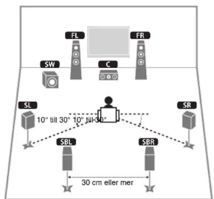 YAMAHA TSR6750 - Placera högtalare - 2