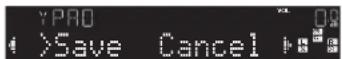 YAMAHA HTR5066 - Use the cursor keys (◀/▶) to select "SAVE" (Save) and press ENTER. - 2
