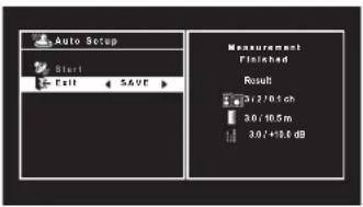 YAMAHA HTR5066 - Utilisez les touches du curseur (◀/▶) pour sélectionner « SAVE » (Save) et appuyez sur ENTER. - 1