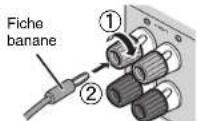 YAMAHA HTR5066 - Utilisation d'une fiche banane - 1