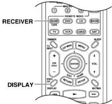 ONKYO TX603E - Affichage d'informations sur la source - 1