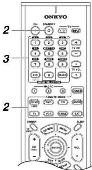 ONKYO TX603E - Entrer un code de télécommande - 1