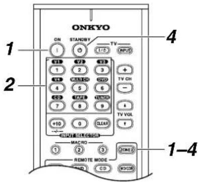 ONKYO TX603E - Utiliser la Zone 2 - 1