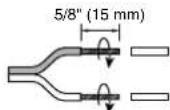 ONKYO TX603E - Connexion des cables d'enceintes - 1
