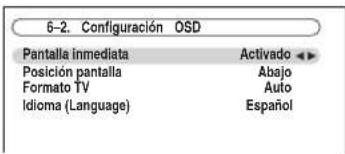ONKYO HTRC180 - Utilice los botones Arriba y Abajo [▲]/[▼] para seleccionar "2. Configuración OSD" y, a continuación, pulse [ENTER]. - 1
