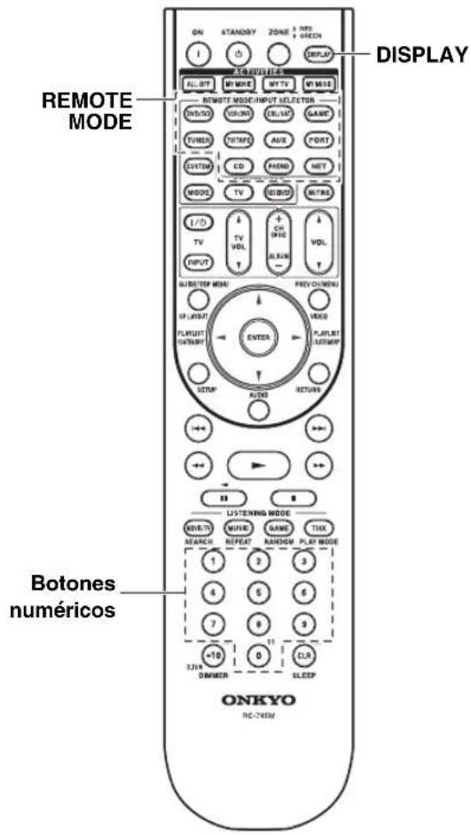 ONKYO HTRC180 - Introducción de códigos de mando a distancia - 1