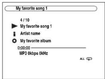 ONKYO HTRC180 - Utilisez les boutons Haut et Bas [q]/[w] pour sélectionner un fichier musical et pressez le bouton [ENTER] ou lecture [1] pour démarrer la lecture. - 1