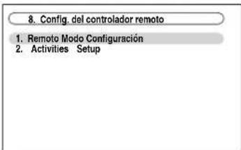ONKYO HTRC180 - Utilice los botones Arriba y Abajo [▲]/[▼] para seleccionar “8. Config. del controlador remoto” y, a continuación, pulse [ENTER]. - 1