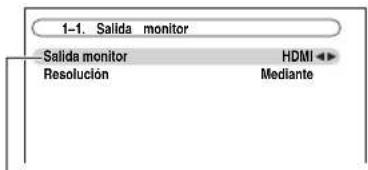 ONKYO HTRC180 - Utilice los botones Arriba y Abajo [▲]/[▼] para seleccionar "1. Salida monitor" y, a continuación, pulse [ENTER]. - 1
