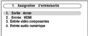 ONKYO HTRC180 - « 1. Assignation d'entrée/ sortie », puis pressez [ENTER]. - 1