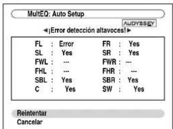 ONKYO HTRC180 - □:Error detección altavoces! - 11
