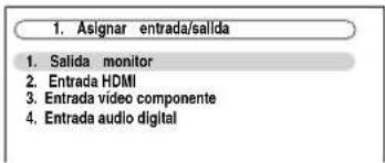 ONKYO HTRC180 - Utilice los botones Arriba y Abajo [▲]/[▼] para seleccionar "1. Asignar entrada/salida" y, a continuación, pulse [ENTER]. - 1