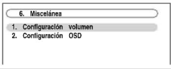 ONKYO HTRC180 - Utilice los botones Arriba y Abajo [▲]/[▼] para seleccionar “6. Miscelánea” y, a continuación, pulse [ENTER]. - 1