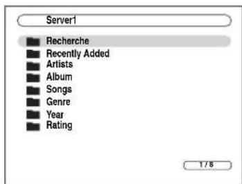 ONKYO HTRC180 - Utilisez les boutons Haut et Bas [q]/[w] pour sélectionner un serveur, et pressez [ENTER]. - 1